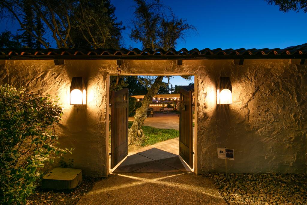 Enter through the front gate into courtyard