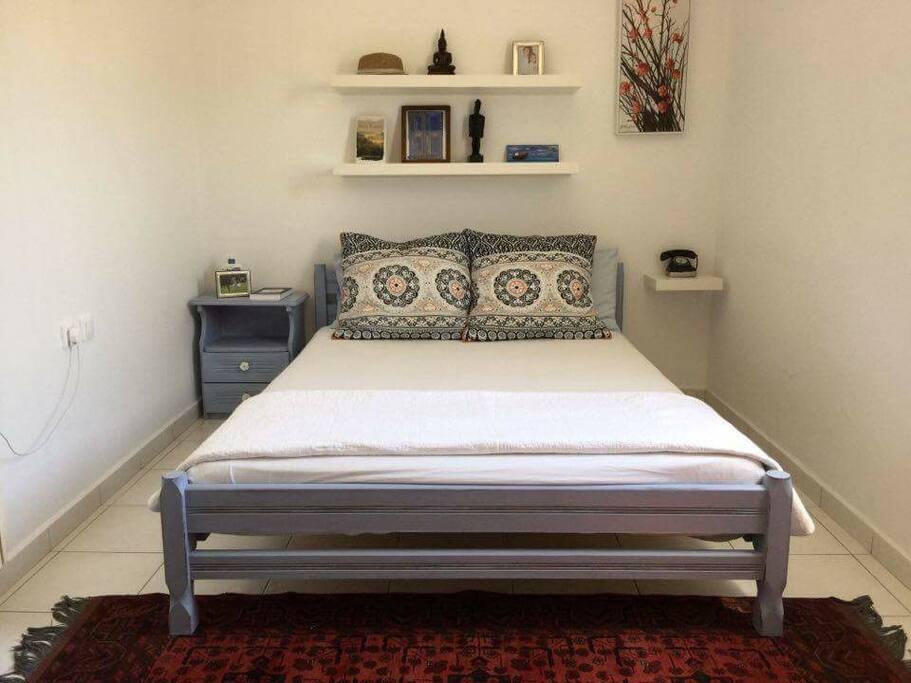 1st bedroom overlooking the fruit garden.
