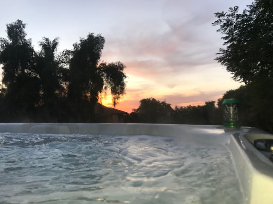 Hot Tub and a glass of wine?