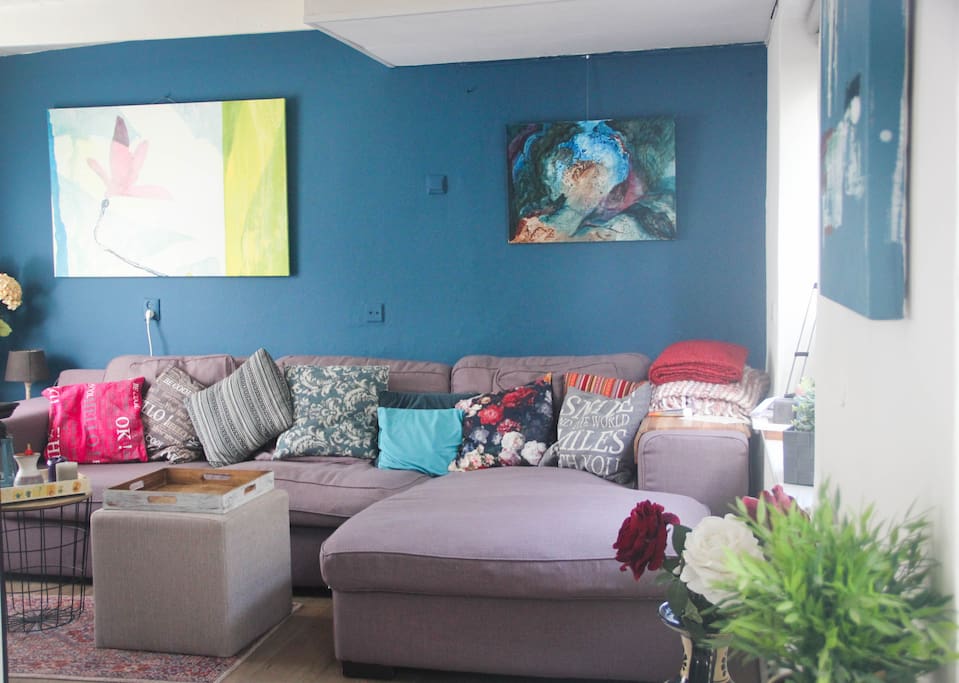 Comfy couch in the living room