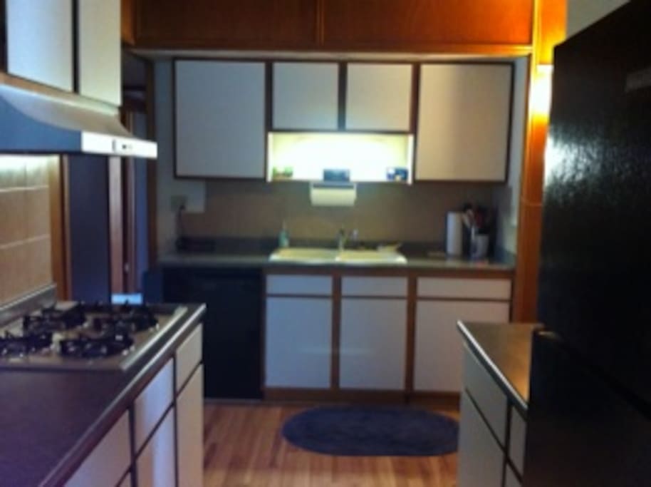 Kitchen with gas stove