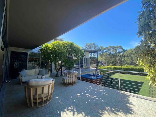 Custom architect designed solar passive house.