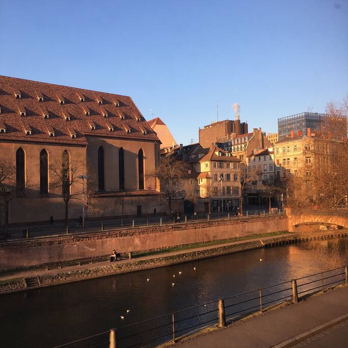 Vue sur les quais et les Halles.