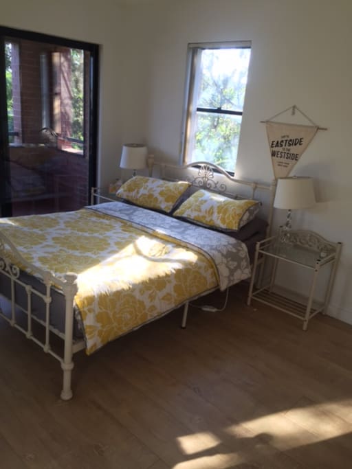 Spacious bedroom with Queen size bed and ensuite