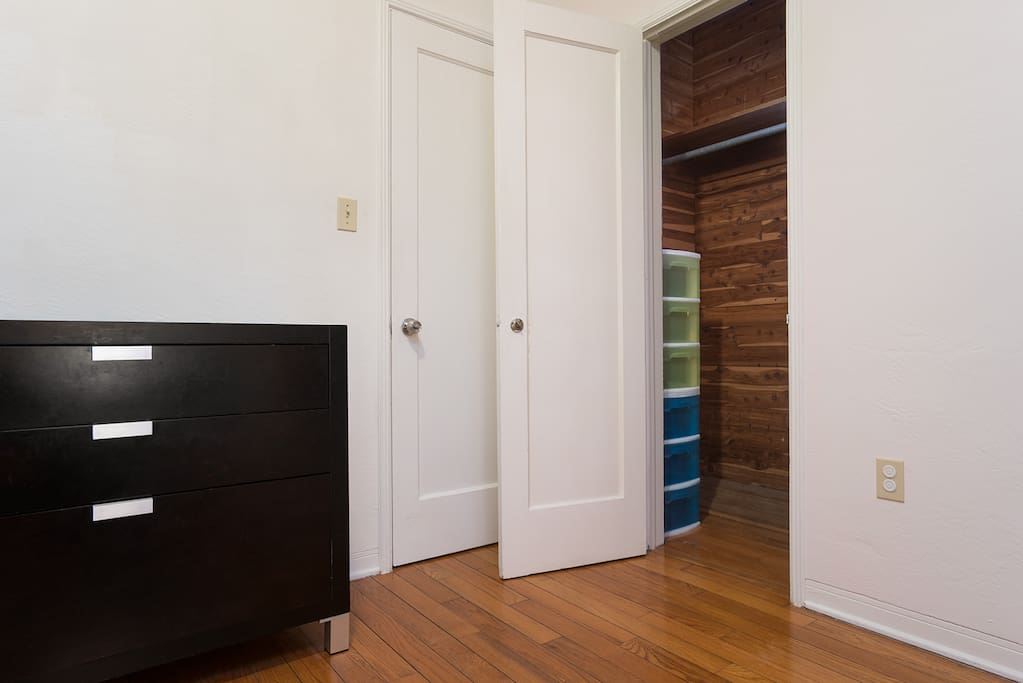 Bedroom View 3/Closet, drawers