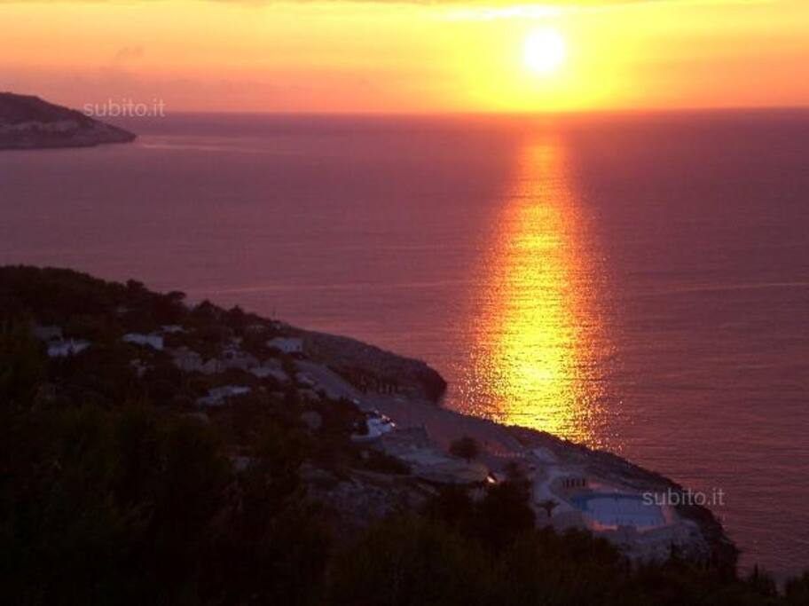 visuale dalla terrazza all'alba