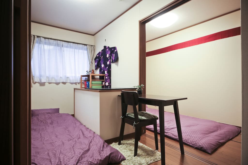 bedroom. In the case of accommodation in a two-person, two futon is glum.