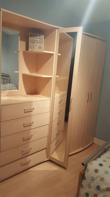 Spacious wardrobe.
