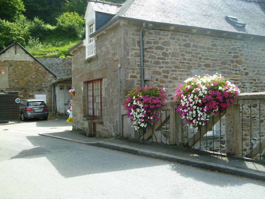 Cottage and bridge