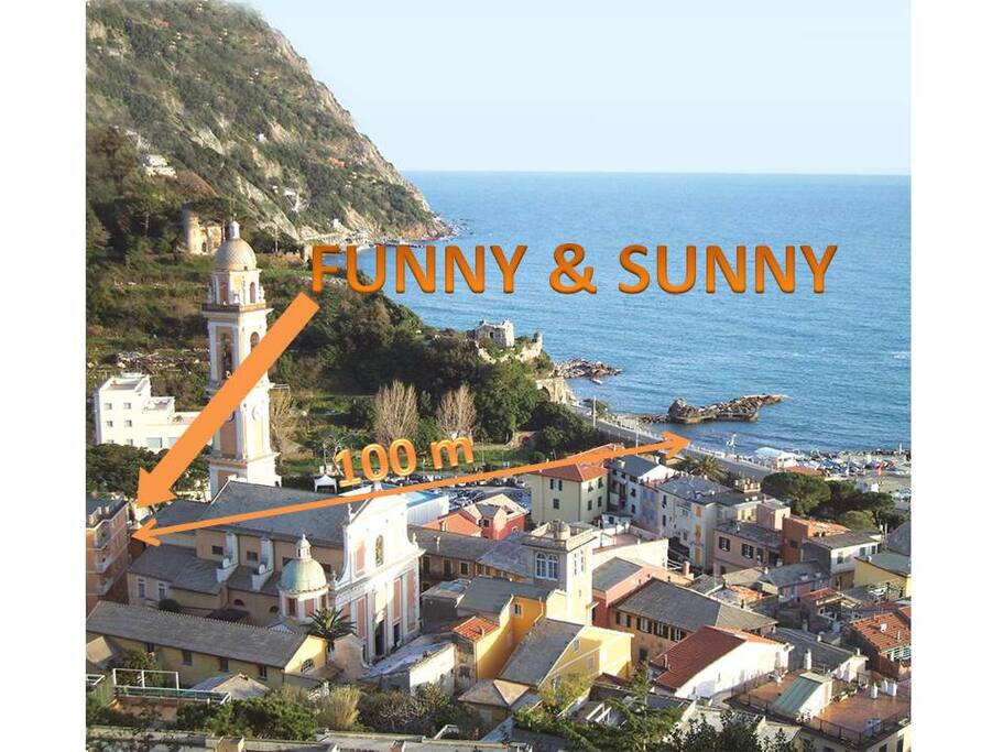 FUNNY & SUNNY IN CENTRO A MONEGLIA A 100 METRI DALLA SPIAGGIA.