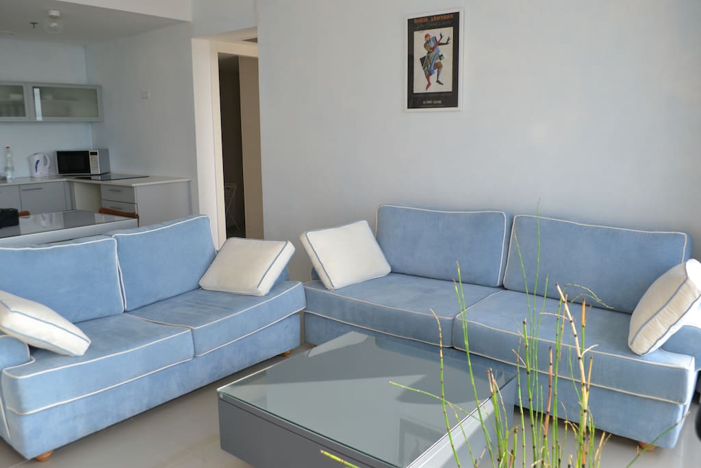 Living room with sea view
