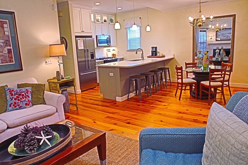 Open living area- kitchen, dining and family room