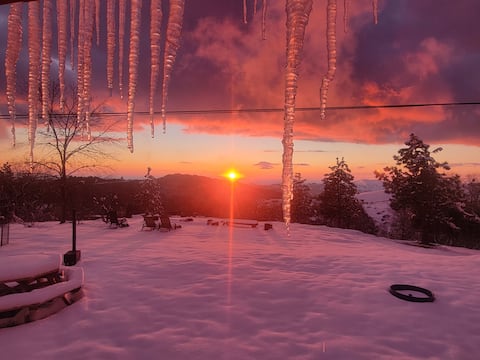Sunset & City lights  Kings Canyon & Sequoia