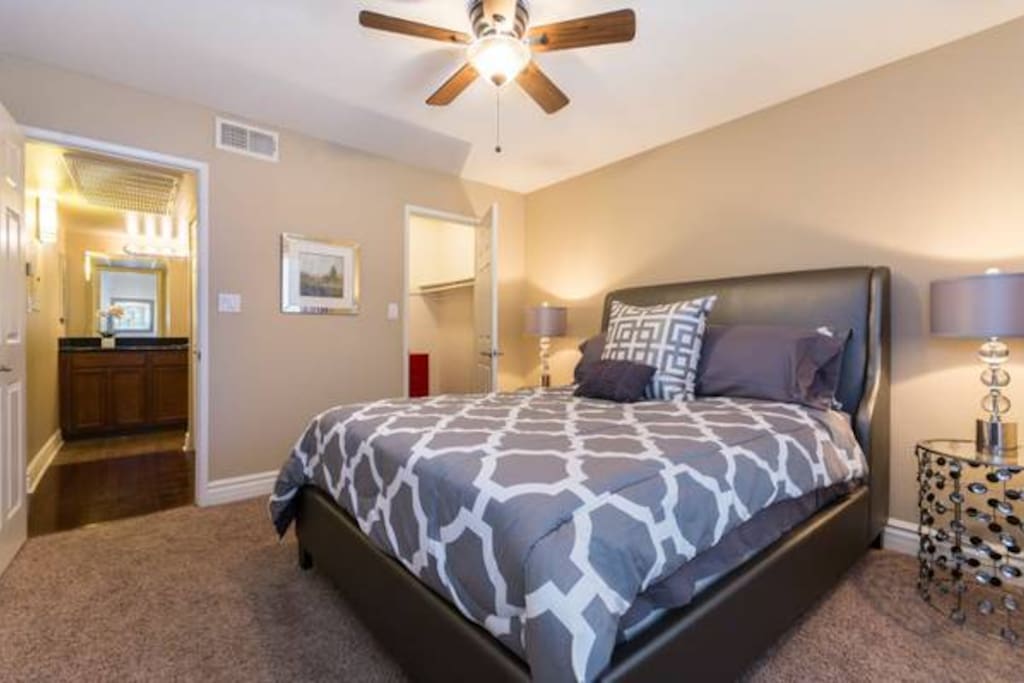 Comfortable queen bed for a good nights rest