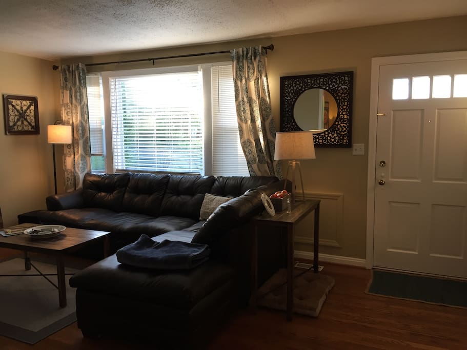 The living room.