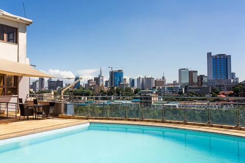 Encantadora suite 307 con piscina a 5 minutos a pie de Nairobi CBD