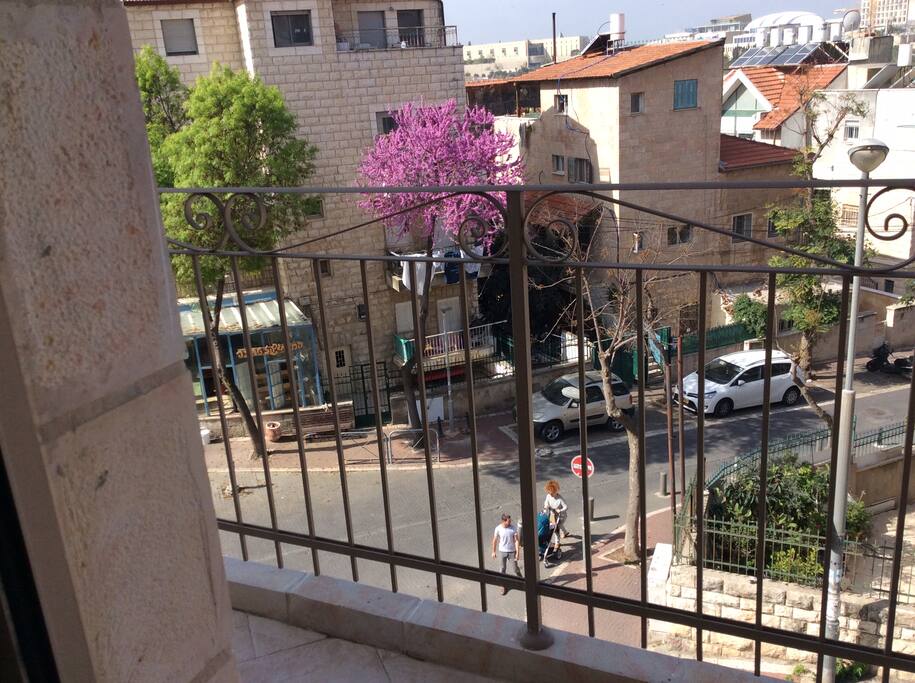Overlooking delicious Hummos restaurant on Nisim Bahar.