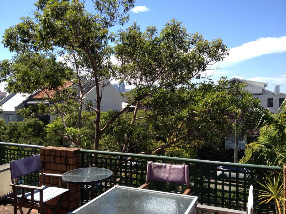 The view from the balcony outside your room.