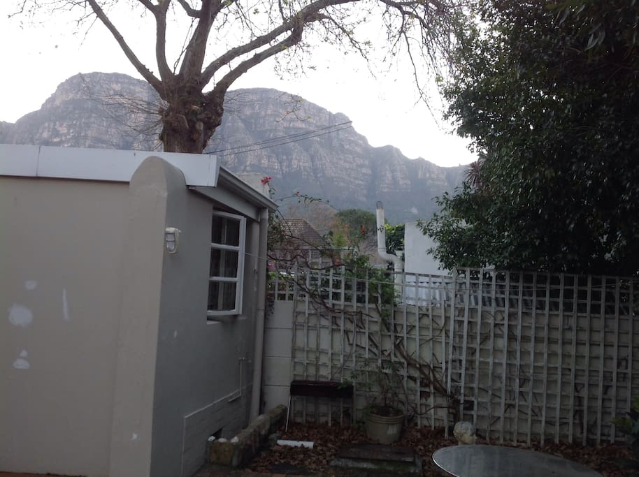 View at the back of the house, from the garden.