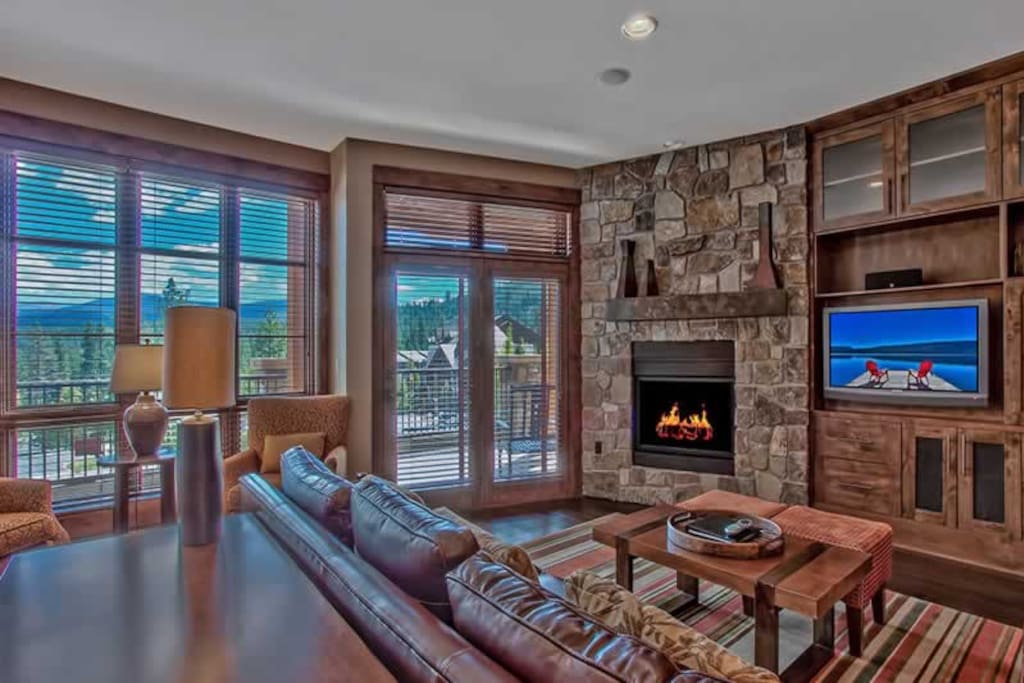 Great room with fireplace