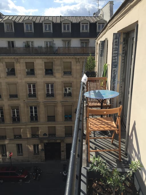 The balcony around the south oriented apartment