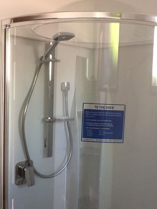 new shower with dome