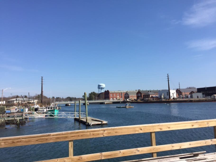 View to the left when standing on the deck/dock.