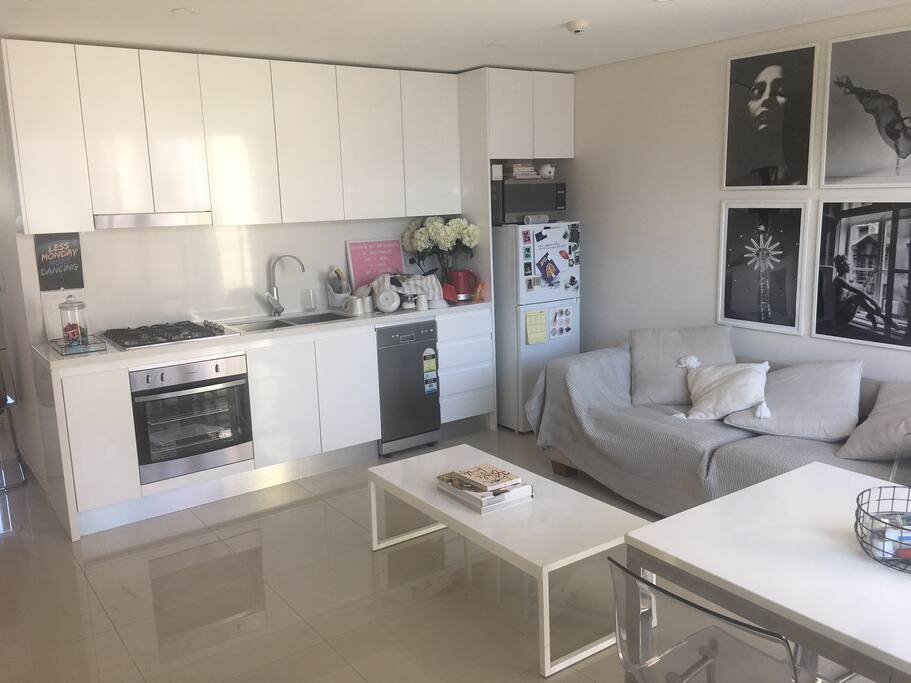 Kitchen and living area