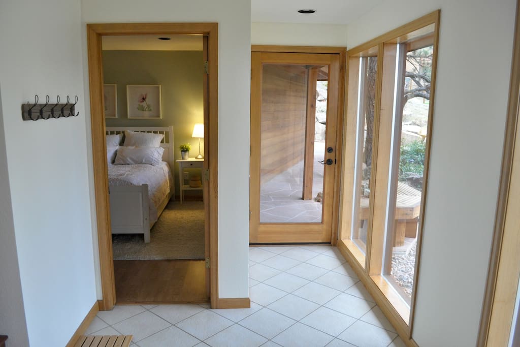 House entrance and bedroom door