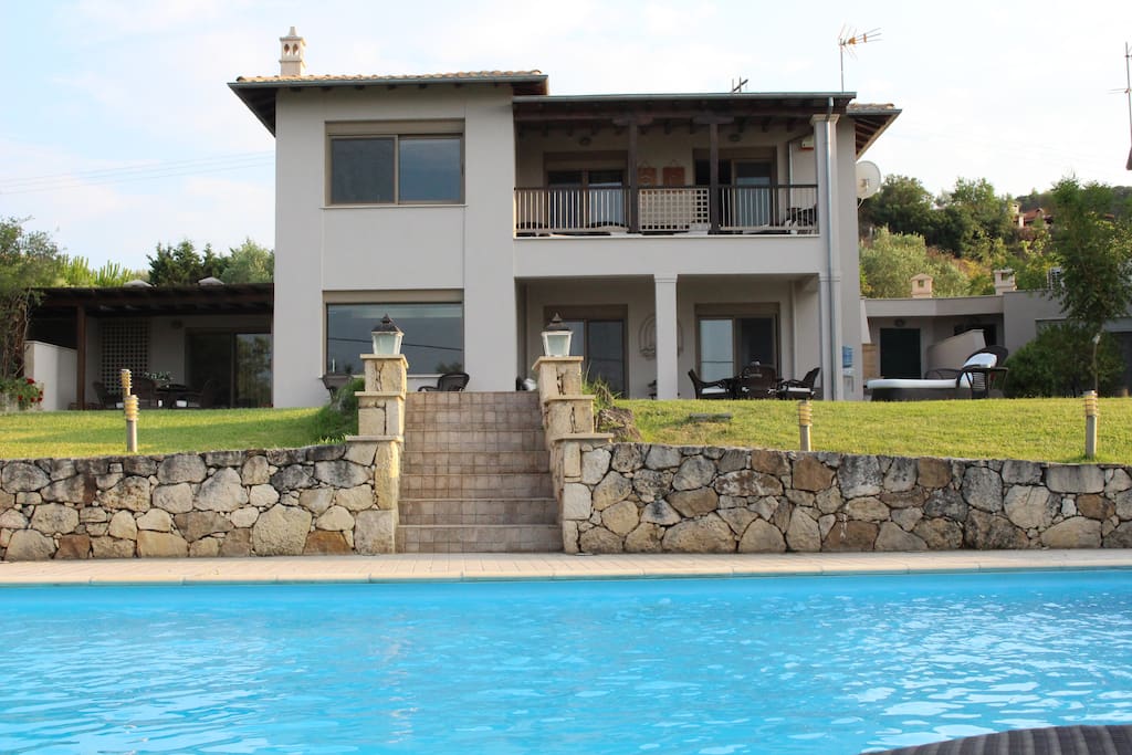 The house from the pool