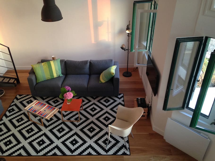 salon vu de la chambre 1