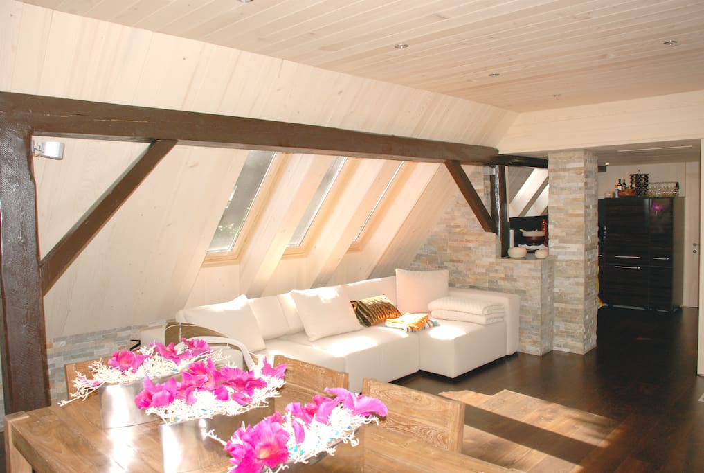 living and dining area toward the kitchen
