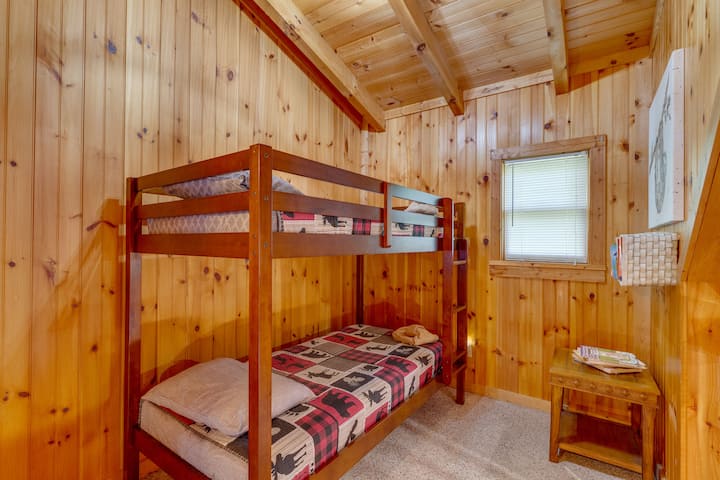 New Twin Mattresses and Bunk Bed in Loft upstairs outside of the King Bedroom. No door to this room