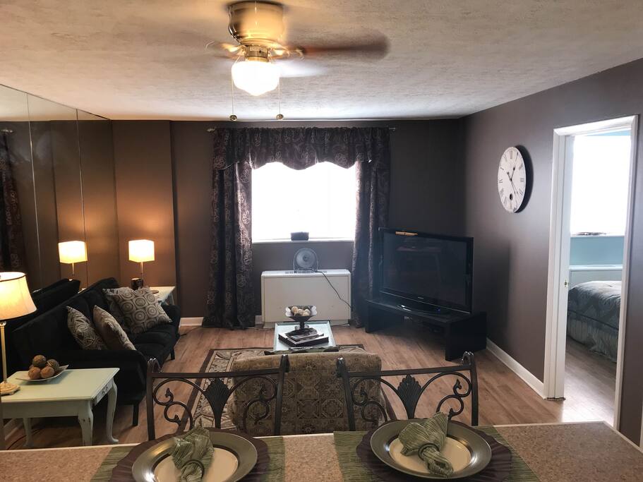 Ceiling fans in each room help keep you comfortable.