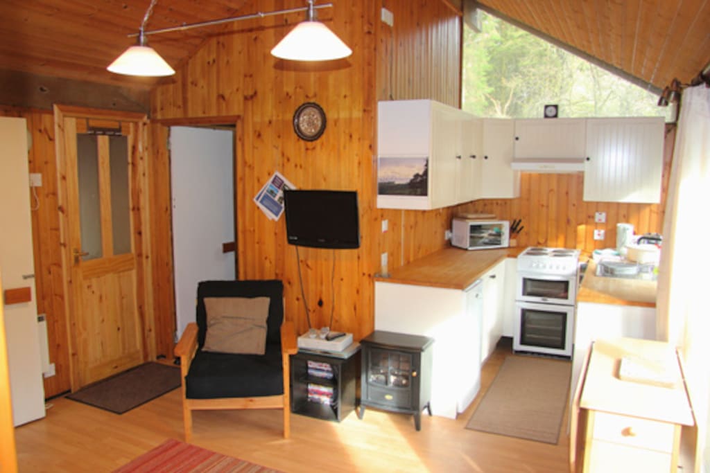 Living room and kitchen