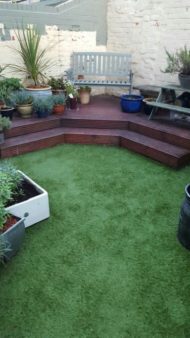 Lovely outdoor space catching sun for most of the day.
