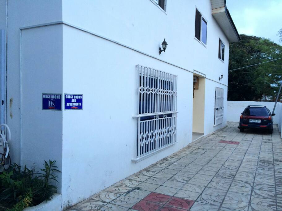 Forecourt of building