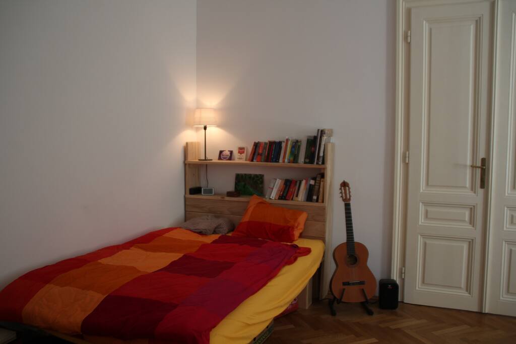 the bed