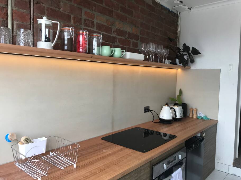Kitchen stocked with tea & coffee, and all other basics and necessities for cooking