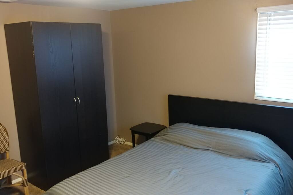 Full wardrobe for guest use.