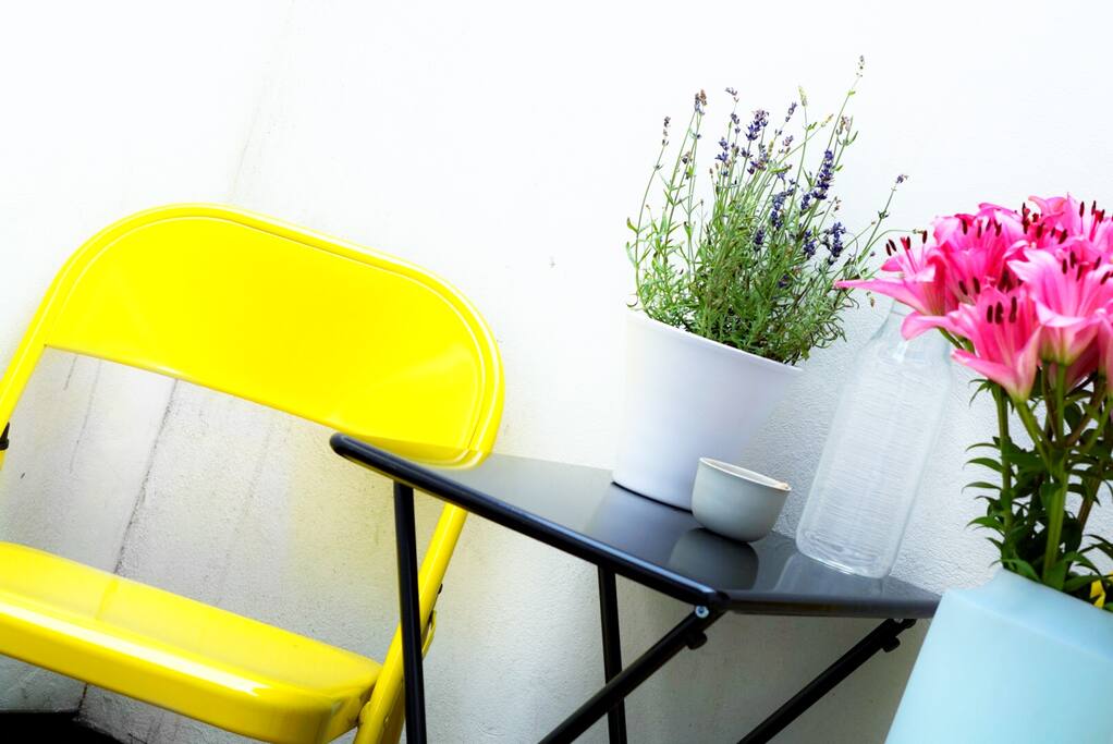 Enjoy your morning coffee or a glass of wine in the evening outside on the private patio