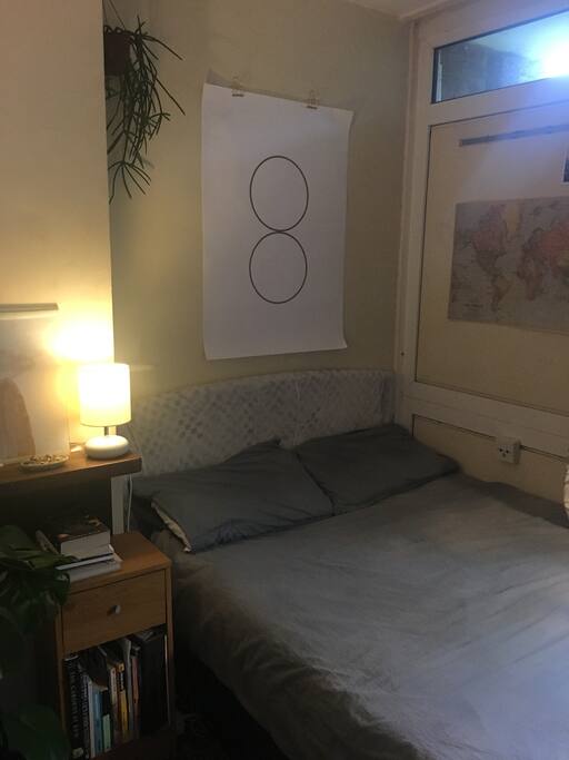 the bed
