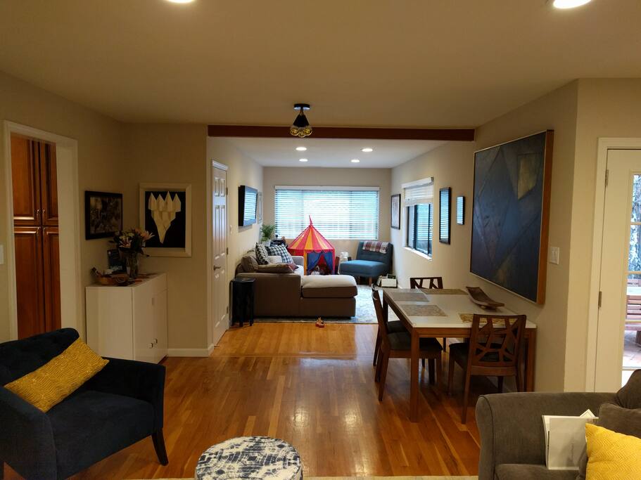 Family room and dining space
