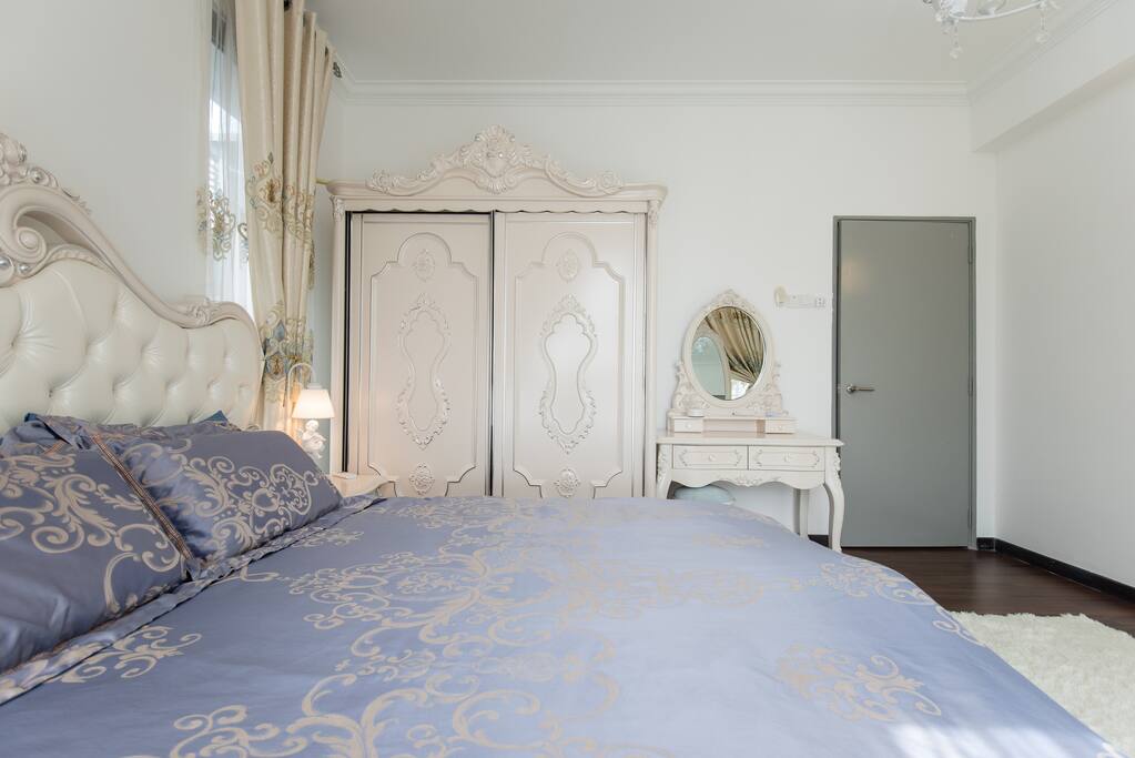 Euro style Master Bedroom with king size bed