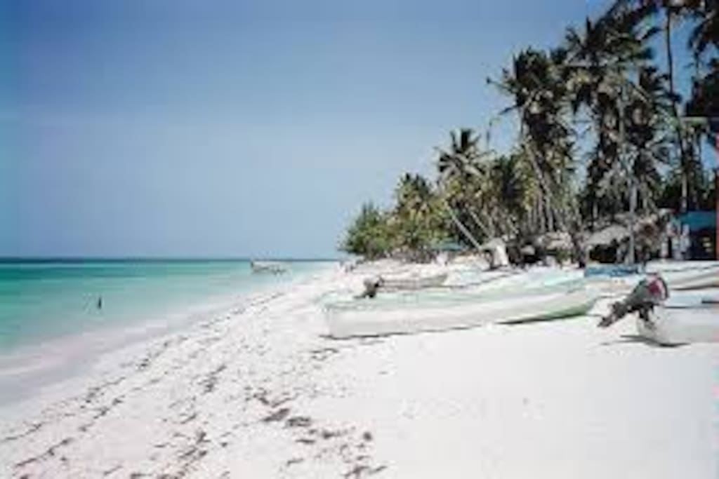 Beach is 6 mins walk away