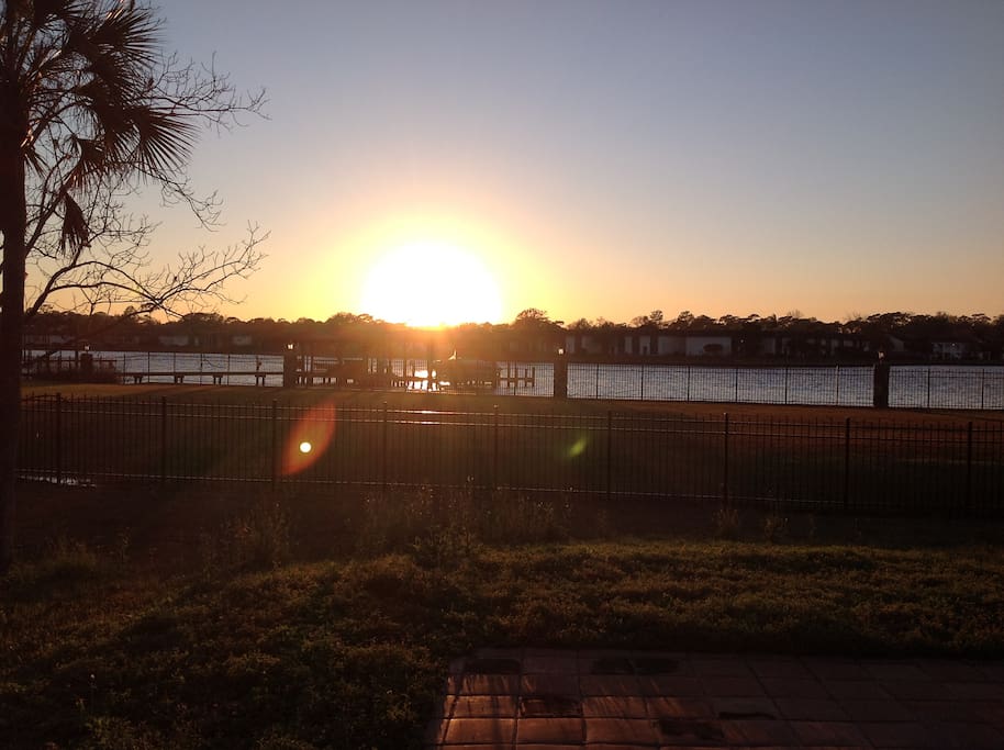 sunset view from the property
