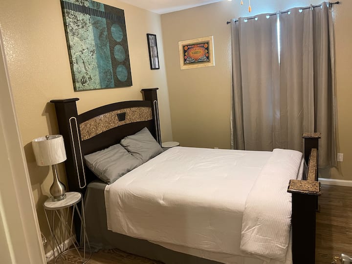 private room in a modest apartment