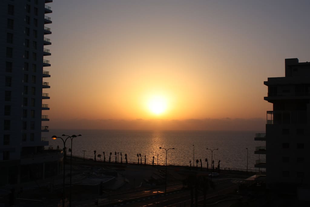 Sun set from front view