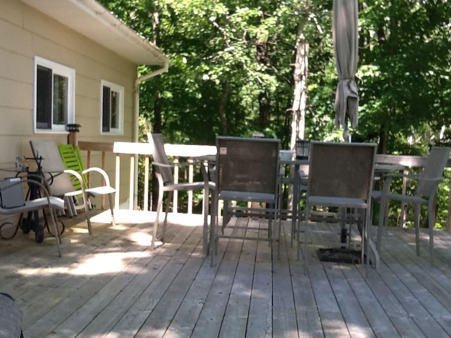 amazing lakefront deck