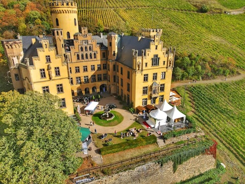 Historic Castle Room with Scenic Rhine View